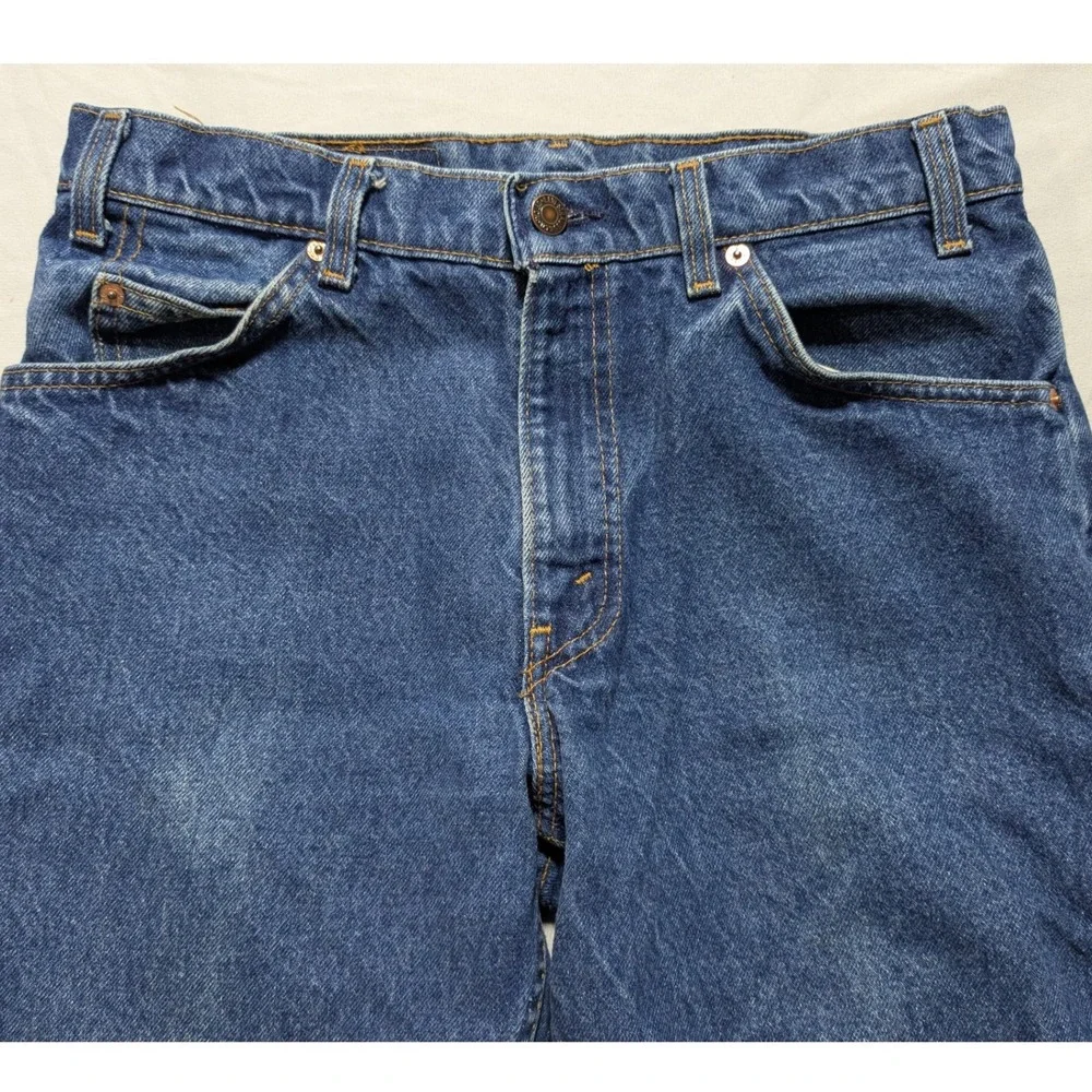 VTG 80/90s Levis 506 Orange Tab Jeans Made in USA Medium Wash Blue Actual 32x30
